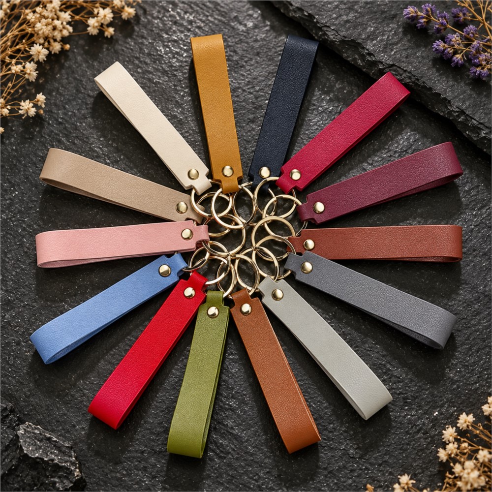 1/5pcs PU Leather Keychain Gif - Leather Wallet Men recension och pris