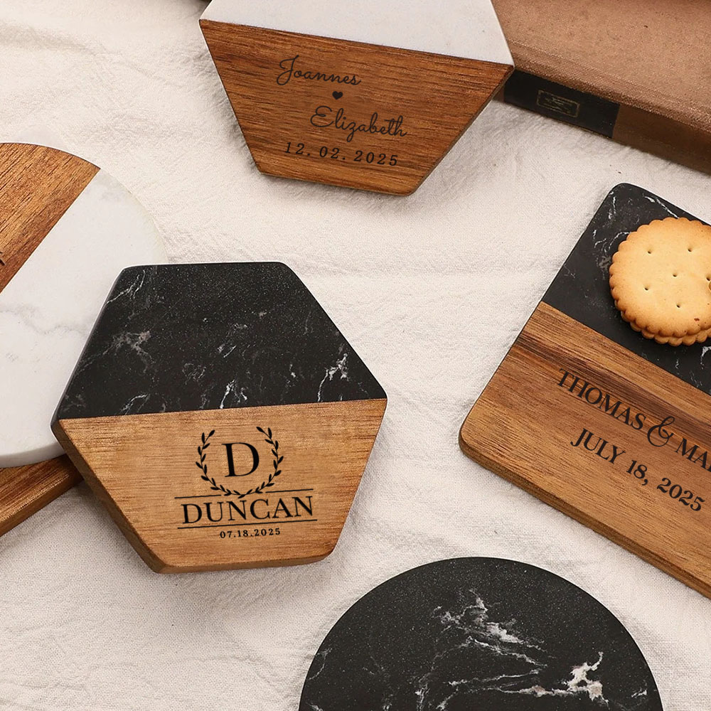 Personalized Marble Coaster Se - Marble Coaster Set recension och pris