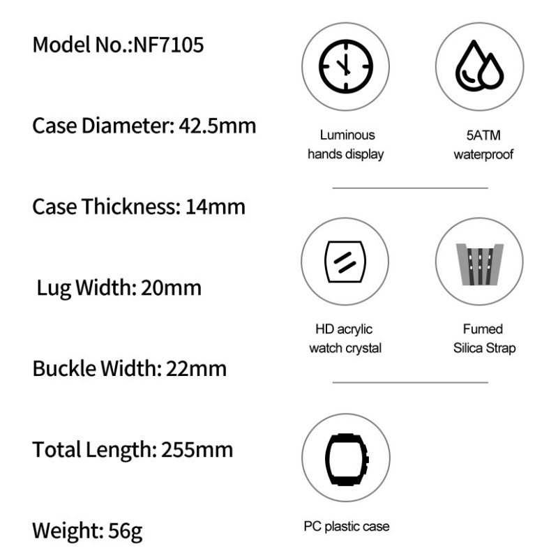 NAVIFORCE Man's Watch 5ATM Wat - Luxury Watch Men recension och pris