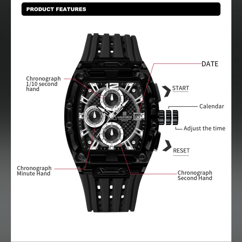 NAVIFORCE Man's Watch 5ATM Wat - Luxury Watch Men recension och pris