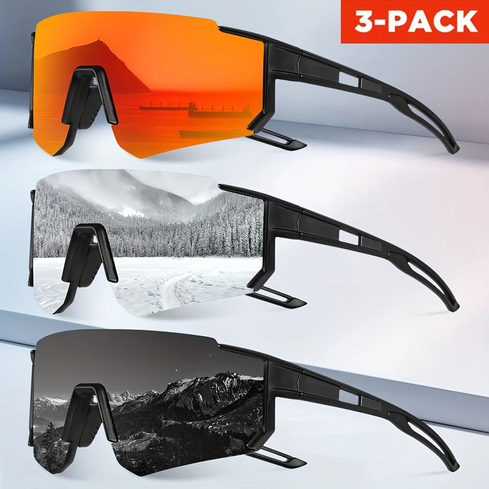 1/3PCS Oversize Outdoor Cyclin - Sunglasses Uv400 recension och pris