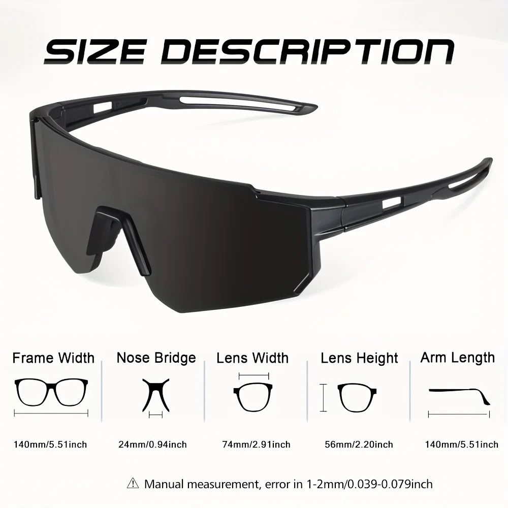 1/3PCS Oversize Outdoor Cyclin - Sunglasses Uv400 recension och pris