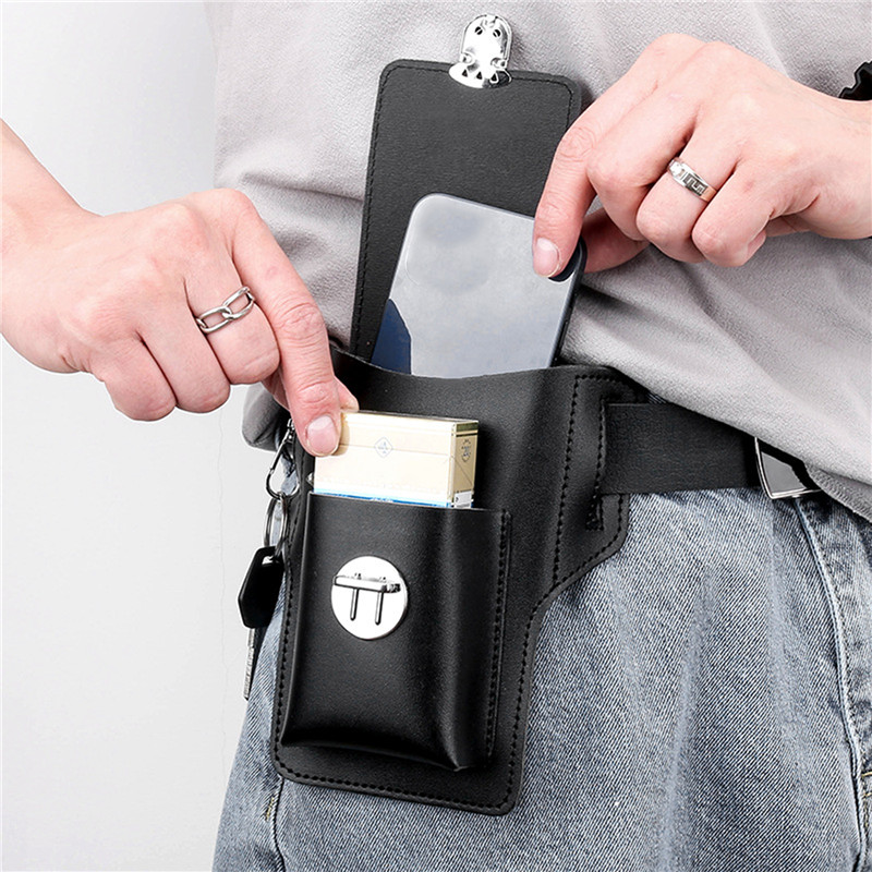 Men Belt Cellphone Loop Holste - Leather Wallet Men recension och pris
