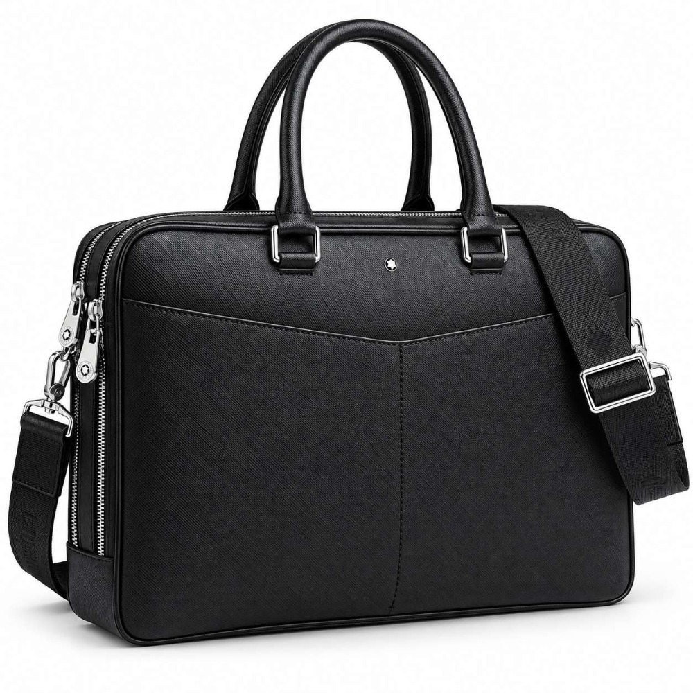 Classic Men Business Briefcase - Leather Briefcase recension och pris