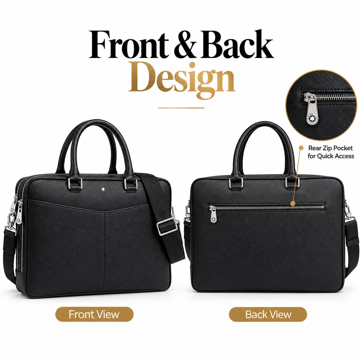 Classic Men Business Briefcase - Leather Briefcase recension och pris