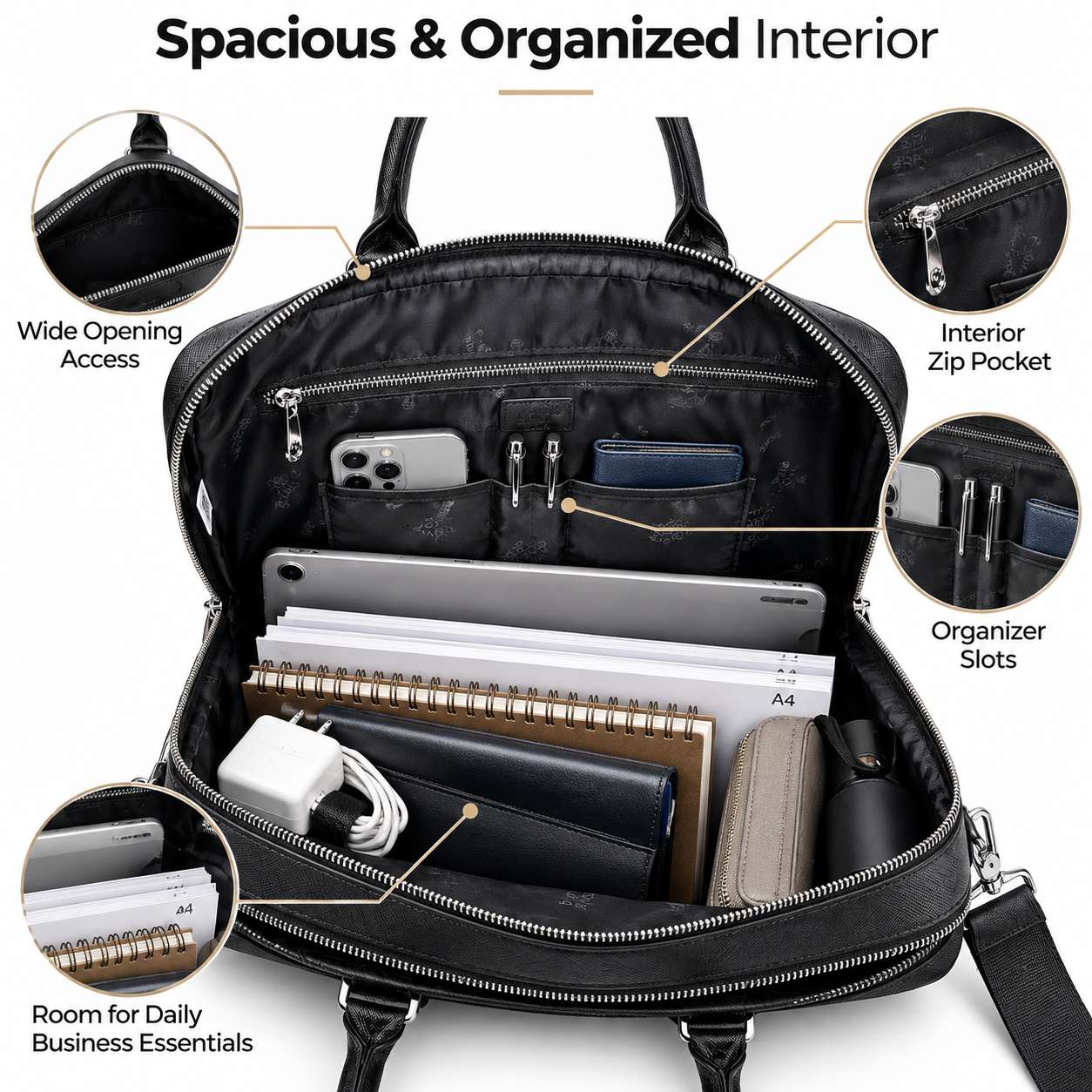 Classic Men Business Briefcase - Leather Briefcase recension och pris