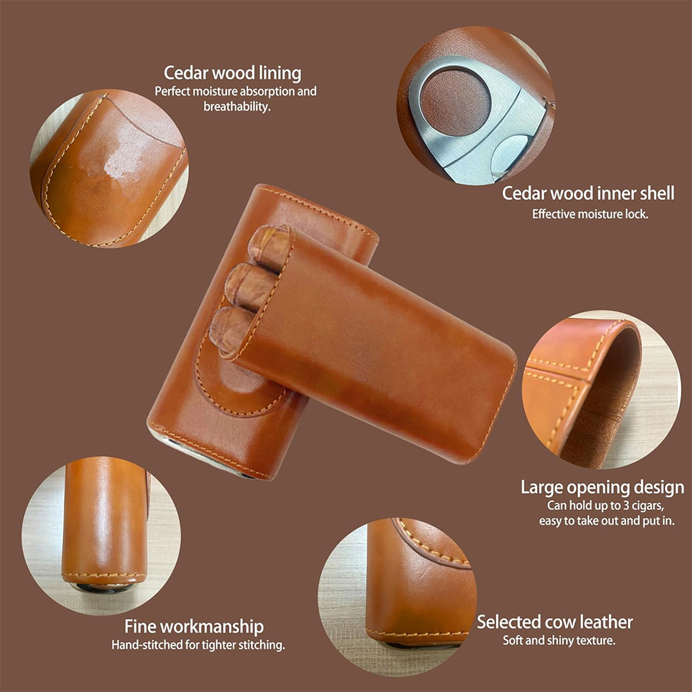Portable Cigar Humidor Kit, Pr - Premium Cigar Case recension och pris