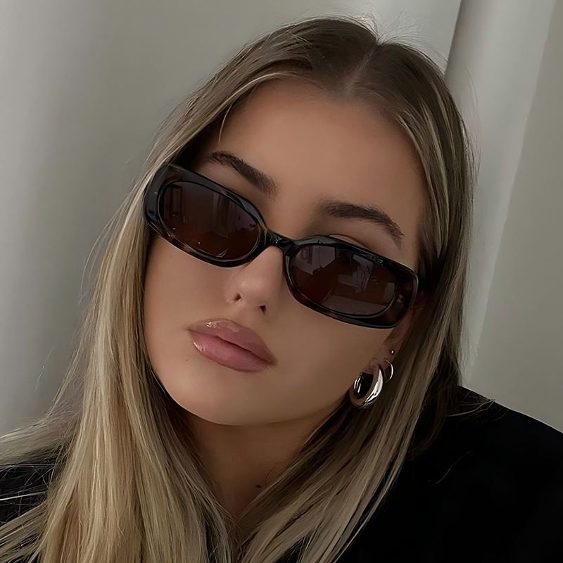 1pcs Light Luxury Rectangle Su - Designer Sunglasses recension och pris